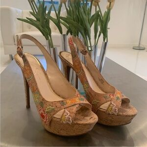 Jessica Simpson Cork Embroidered Pumps